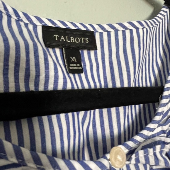 Talbots blue and white striped tank top - Picture 2 of 4